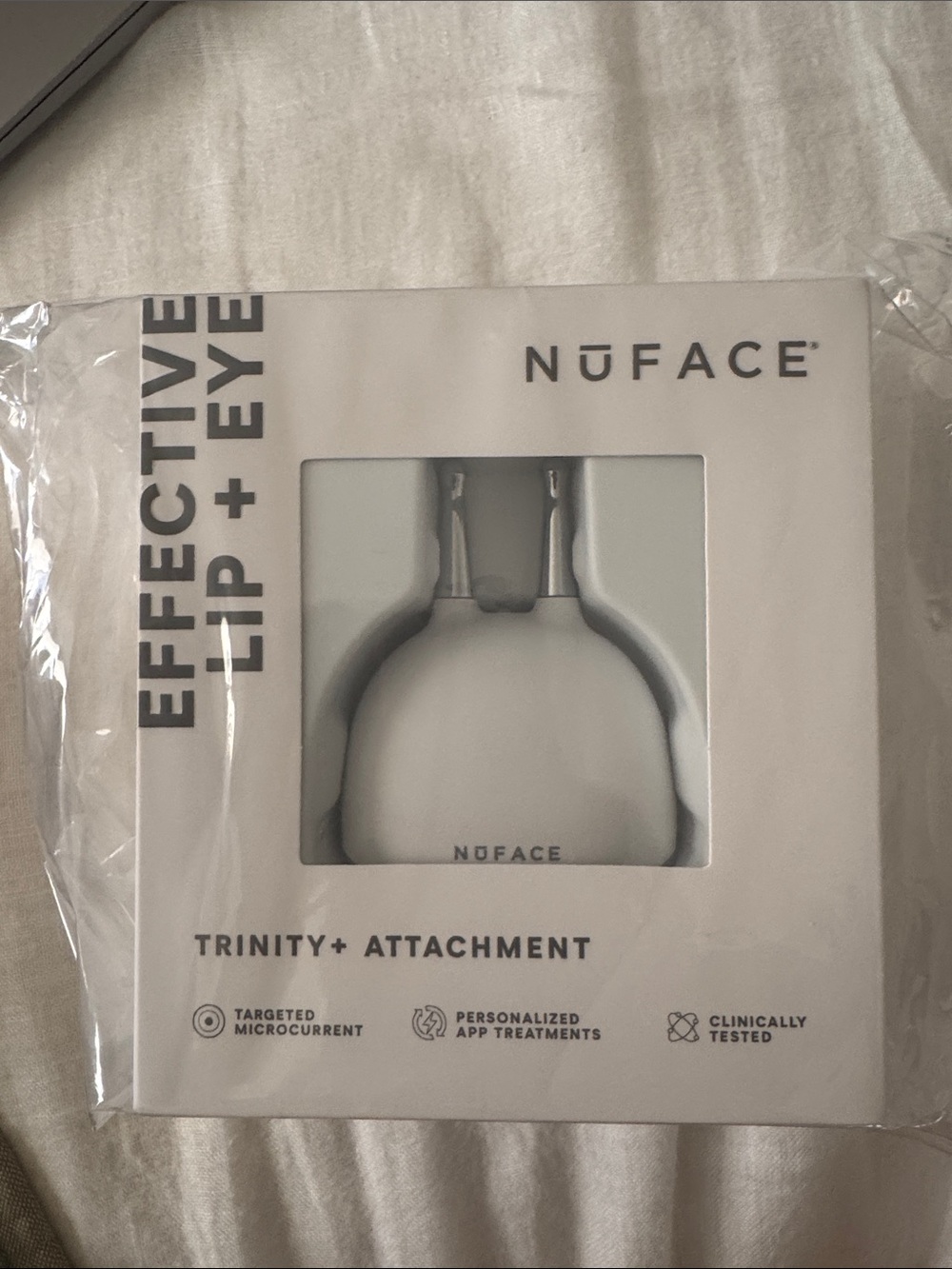 NuFACE Trinity+ Lip & Eye Attachment — White with Silver Probes